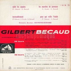 [Pochette de Salut les copains - N10 (Gilbert BCAUD) - verso]