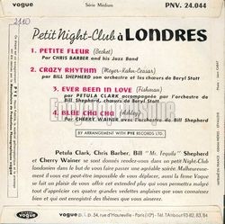 [Pochette de Petit Night-Club  Londres (PETIT NIGHT-CLUB) - verso]