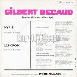 [Pochette de Olympia 1972 (Gilbert BCAUD) - verso]