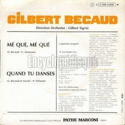 [Pochette de Olympia 1972 (Gilbert BCAUD) - verso]