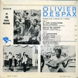 [Pochette de Olivier in London (Olivier DESPAX) - verso]