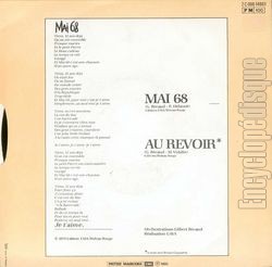 [Pochette de Mai 68 (Gilbert BCAUD) - verso]