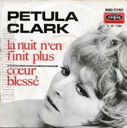 [Pochette de La nuit n’en finit plus (Petula CLARK)]