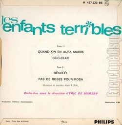 [Pochette de Quand on en aura marre (Les ENFANTS TERRIBLES) - verso]