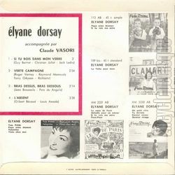 [Pochette de Si tu bois dans mon verre (lyane DORSAY) - verso]