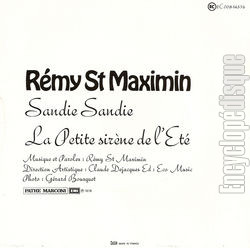 [Pochette de Sandie Sandie (Rmy SAINT-MAXIMIN) - verso]