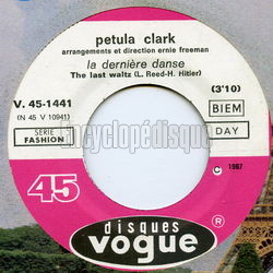 [Pochette de La dernire danse (Petula CLARK)]