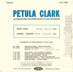 [Pochette de Slowly avec Petula (Petula CLARK) - verso]