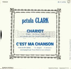 [Pochette de Les bravos de la chanson (Petula CLARK) - verso]