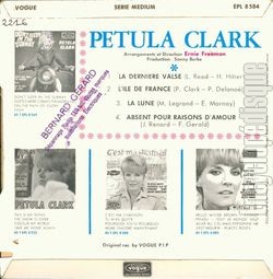 [Pochette de La dernire valse (Petula CLARK) - verso]