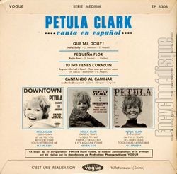 [Pochette de Canta en espanol (Petula CLARK) - verso]