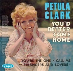 [Pochette de You’d better come home (Petula CLARK)]