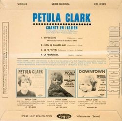 [Pochette de Chante en italien: 15e Festival de San Remo (Petula CLARK) - verso]