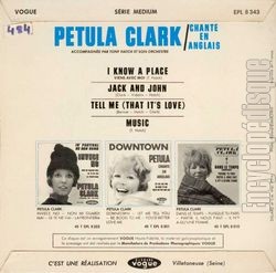 [Pochette de I Know A Place (Petula CLARK) - verso]