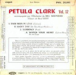 [Pochette de Ever been in love - Vol.12 (Petula CLARK) - verso]