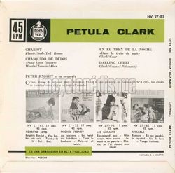 [Pochette de Chariot (Petula CLARK) - verso]