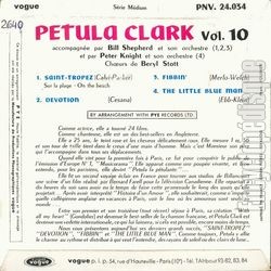 [Pochette de Saint Tropez - Vol.10 (Petula CLARK) - verso]