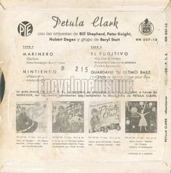 [Pochette de Marinero (Petula CLARK) - verso]