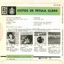 [Pochette de Exitos de Petula Clark….! (Petula CLARK) - verso]