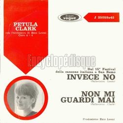 [Pochette de Invece no (Petula CLARK) - verso]