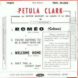 [Pochette de Romeo (Petula CLARK) - verso]