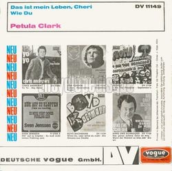 [Pochette de Das ist mein Leben, Cheri (Petula CLARK) - verso]