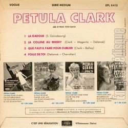 [Pochette de La gadoue (Petula CLARK) - verso]