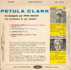 [Pochette de Les beaux jours (Petula CLARK) - verso]