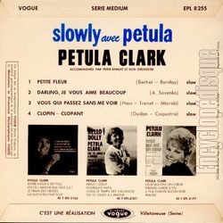 [Pochette de Slowly avec Petula (Petula CLARK) - verso]