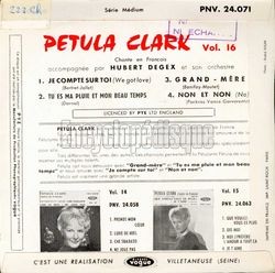 [Pochette de Chante en franais - Vol. 16 (Petula CLARK) - verso]