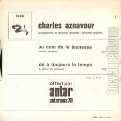 [Pochette de Au nom de la jeunesse (Charles AZNAVOUR) - verso]