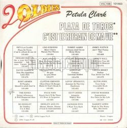 [Pochette de Plaza de toros (Petula CLARK) - verso]