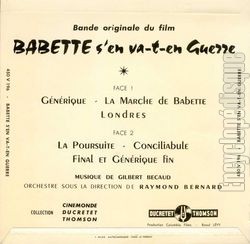 [Pochette de Babette s’en va-t-en guerre (B.O.F.  Films ) - verso]