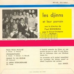 [Pochette de Les Djinns et leur parrain (Les DJINNS et Gilbert BCAUD) - verso]