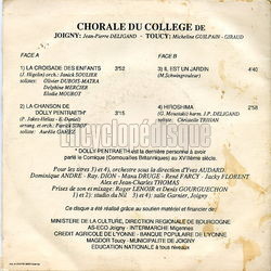 [Pochette de La croisade des enfants (CHORALE DU COLLGE de JOIGNY-TOUCY) - verso]