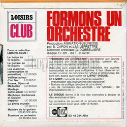 [Pochette de Formons un orchestre (DOCUMENT) - verso]