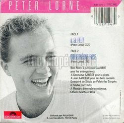 [Pochette de Il se peut (Peter LORNE) - verso]