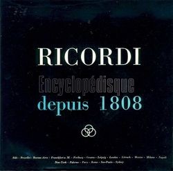 [Pochette de Ricordi depuis 1808 (PUBLICIT)]