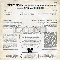 [Pochette de Lutin d’Isigny, ambassadeur de Grandcamp-Maisy (Jean-Marie COISPEL) - verso]