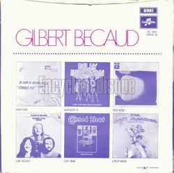 [Pochette de La cavale (Gilbert BCAUD) - verso]