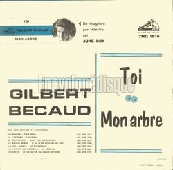 [Pochette de Toi (Gilbert BCAUD) - verso]