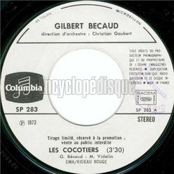 [Pochette de Les cocotiers (Gilbert BCAUD)]