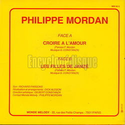 [Pochette de Croire  l’amour (Philippe MORDAN) - verso]