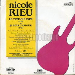 [Pochette de Le type qui tape (Nicole RIEU) - verso]