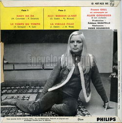 [Pochette de Dady da da (France GALL) - verso]