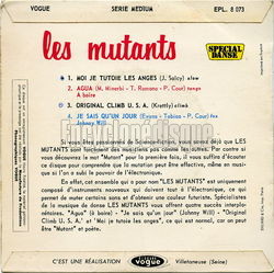 [Pochette de Moi, je tutoie les anges (Les MUTANTS) - verso]