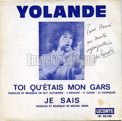 [Pochette de Toi qu’tais mon gars (YOLANDE)]