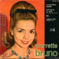 [Pochette de La plus simple chanson (Pierrette BRUNO)]