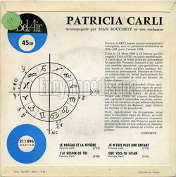 [Pochette de Le roseau et la rivire (Patricia CARLI) - verso]