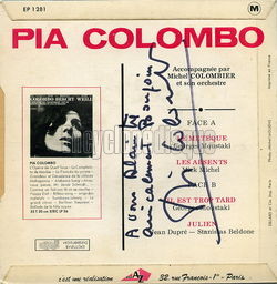 [Pochette de Le mtque (Pia COLOMBO) - verso]